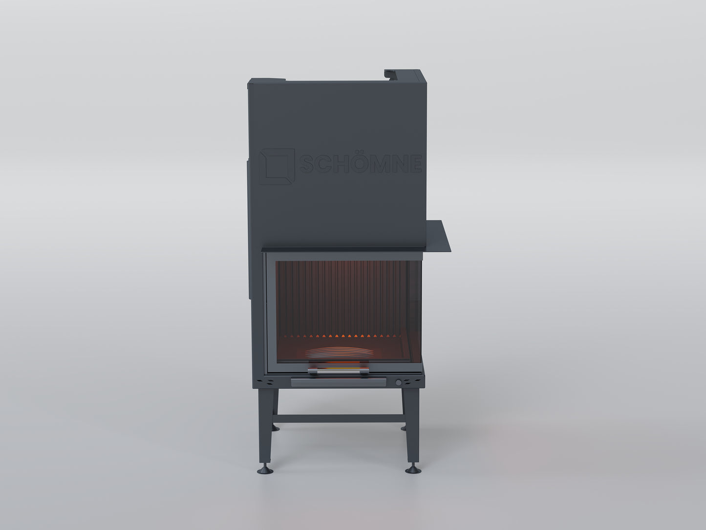 Equilateral Chamber Elevated Fireplace 60X60 