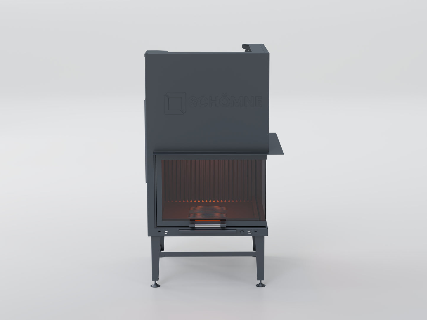 Equilateral Chamber Elevated Fireplace 70X70 