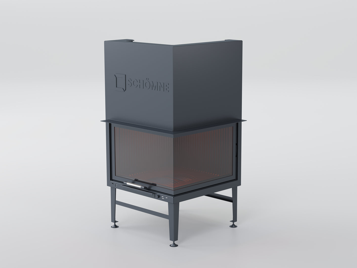 Equilateral Chamber Elevated Fireplace 70X70 