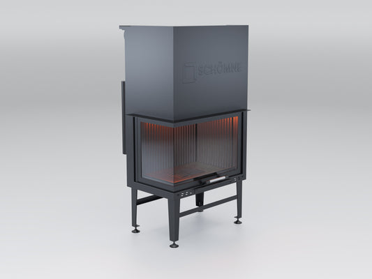 70 cm Left Glass Elevator Fireplace Chamber 