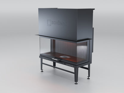 110 cm Fireplace Chamber with Three Sides Glass and Elevator 