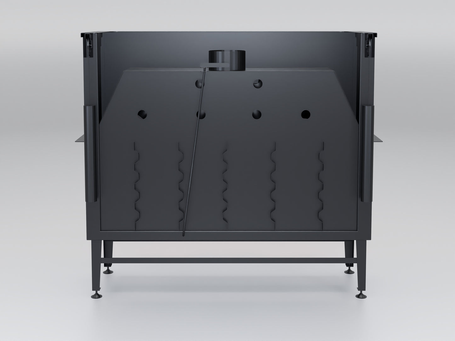 140 cm Fireplace Chamber with Glass on Three Sides and Elevator 