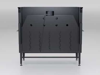 140 cm Fireplace Chamber with Glass on Three Sides and Elevator 