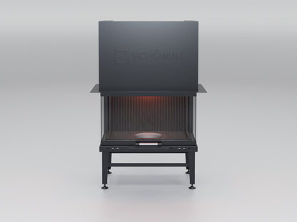 80 cm Fireplace Chamber with Three Sides Glass and Elevator 