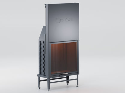 100X90 Cube Chamber Vertical Flat Elevator Fireplace 