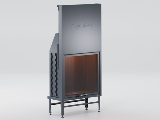 100X90 Cube Chamber Vertical Flat Elevator Fireplace 