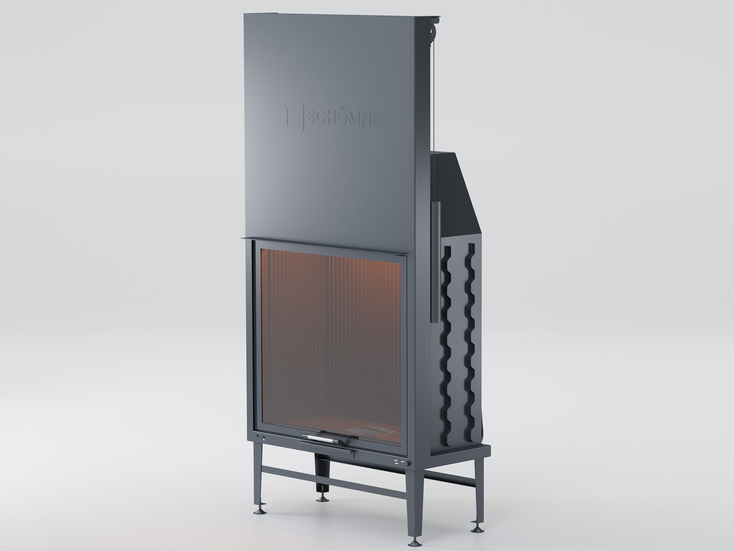 100X90 Cube Chamber Vertical Flat Elevator Fireplace 