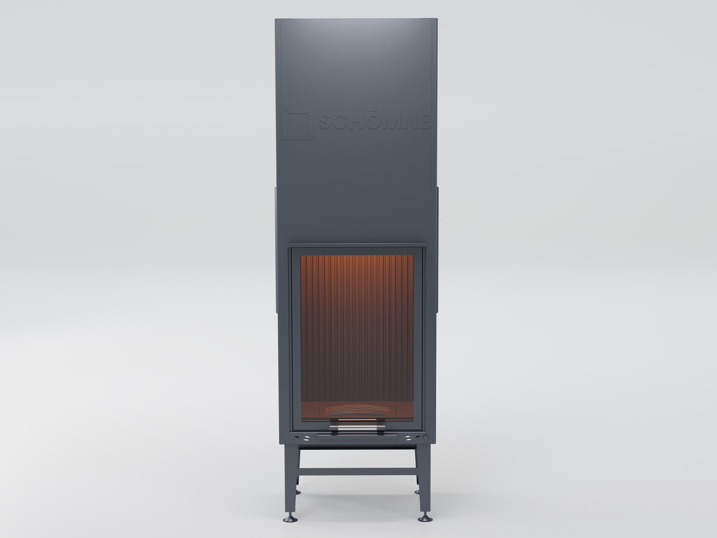 60X80 Cube Chamber Vertical Lift Fireplace 