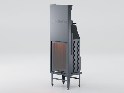 60X80 Cube Chamber Vertical Lift Fireplace 