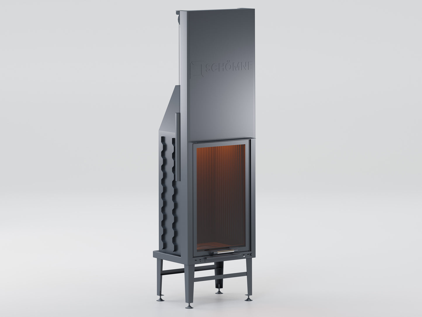 60X90 Cube Chamber Vertical Flat Elevator Fireplace 