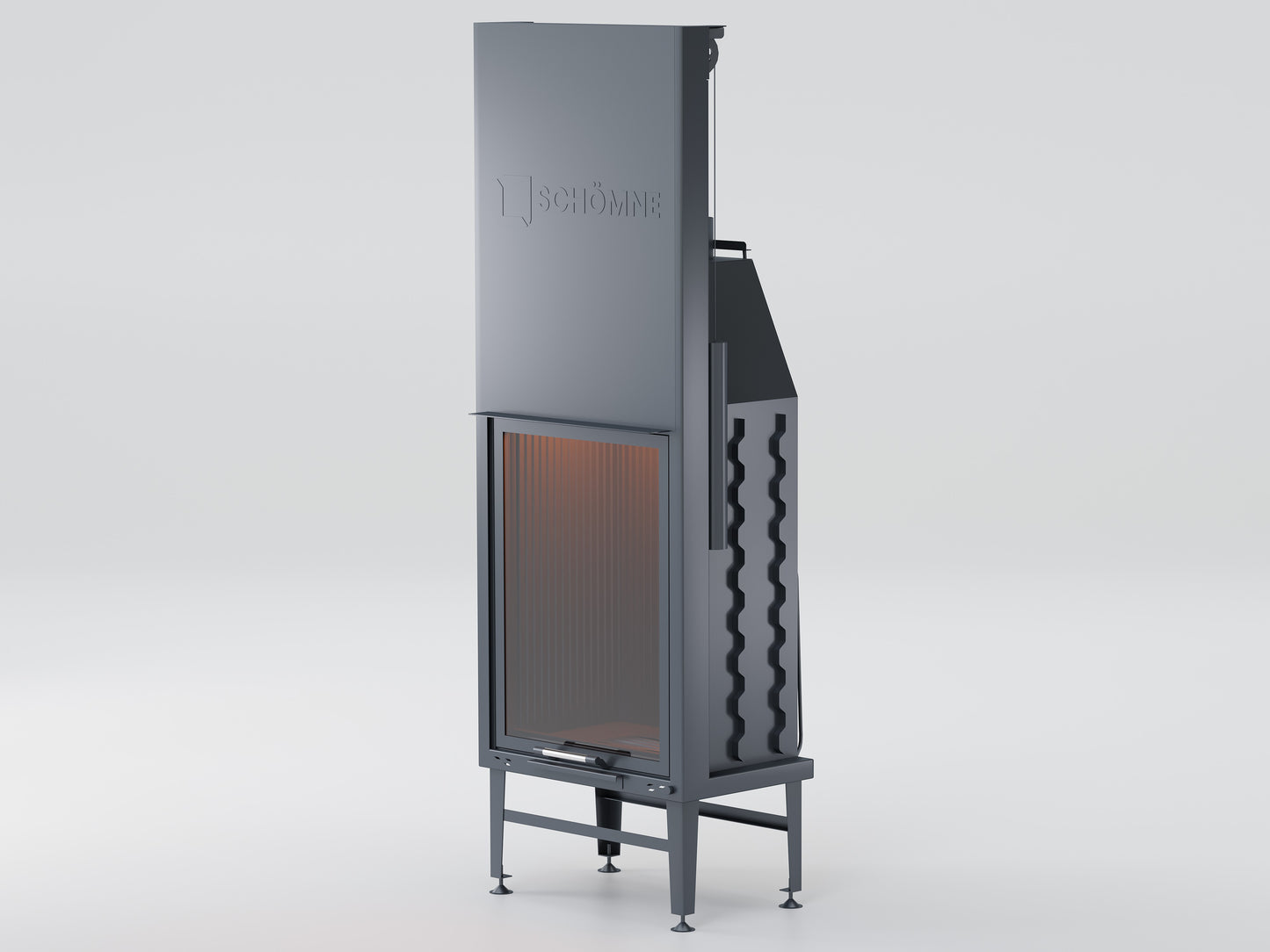 70X90 Cube Chamber Vertical Flat Elevator Fireplace 