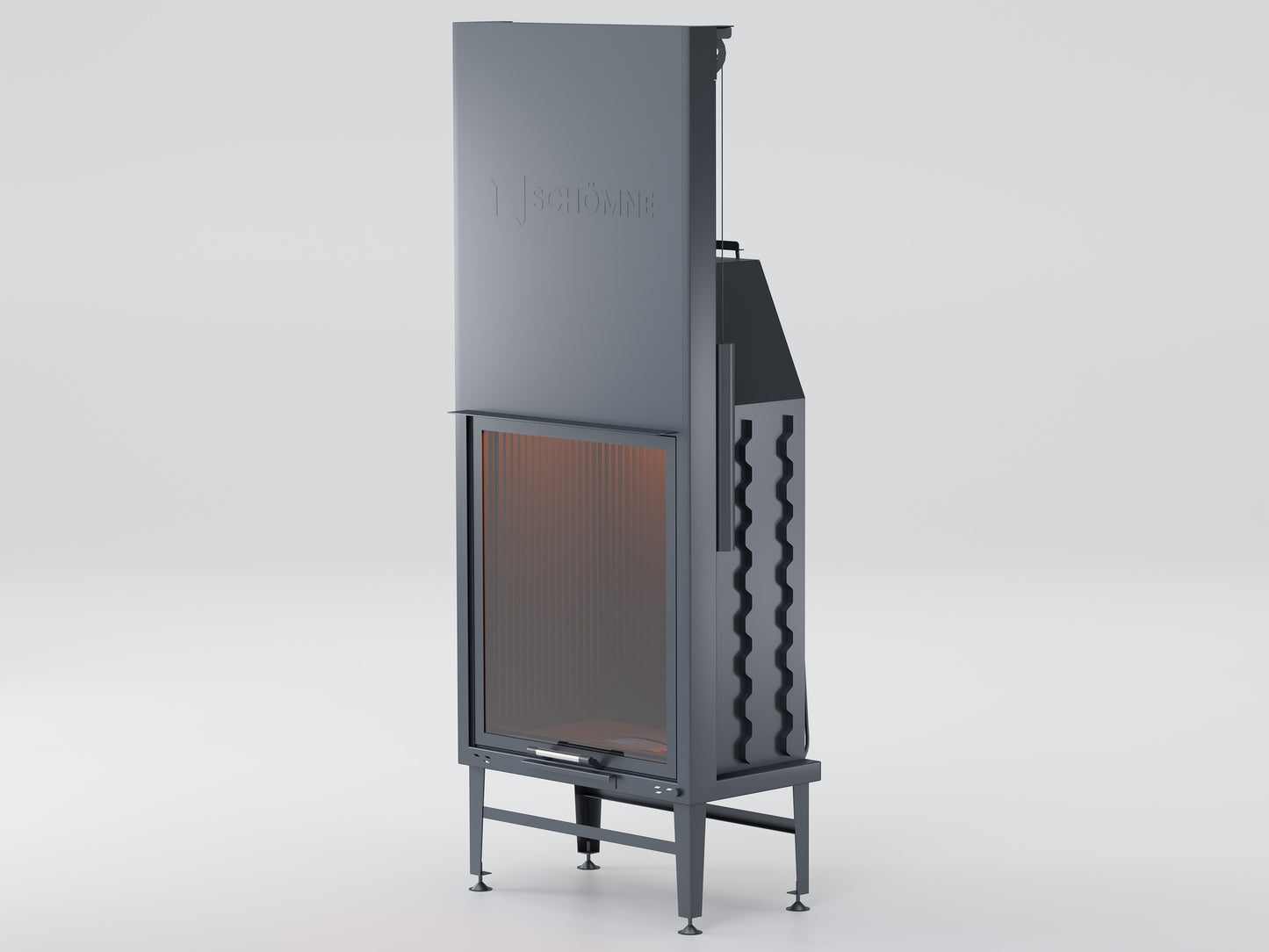 80X90 Cube Chamber Vertical Flat Elevator Fireplace 