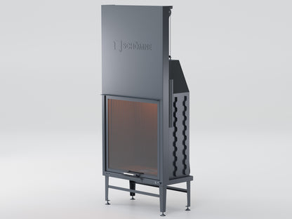 90X90 Cube Chamber Vertical Flat Elevator Fireplace 