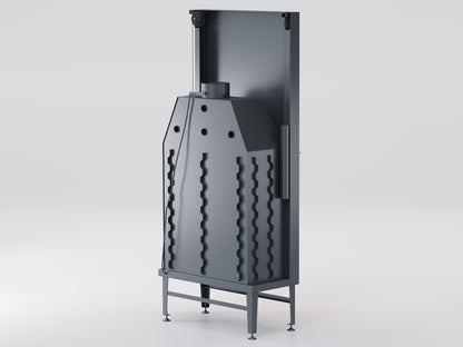 90X90 Cube Chamber Vertical Flat Elevator Fireplace 