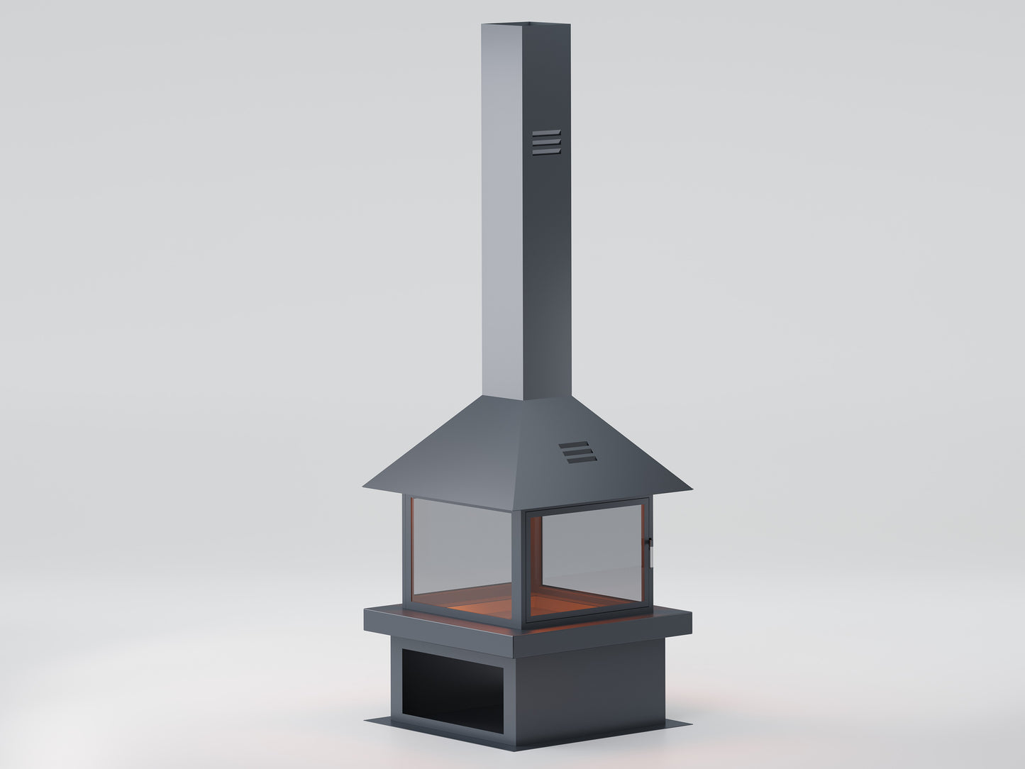 Square Model Medium Fireplace 90X90 