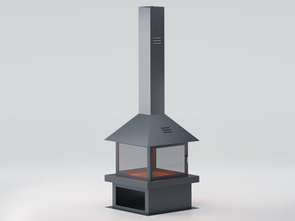 Square Model Medium Fireplace 100X100 