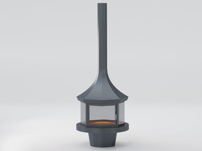 Octagonal Model Medium Fireplace 100X100 