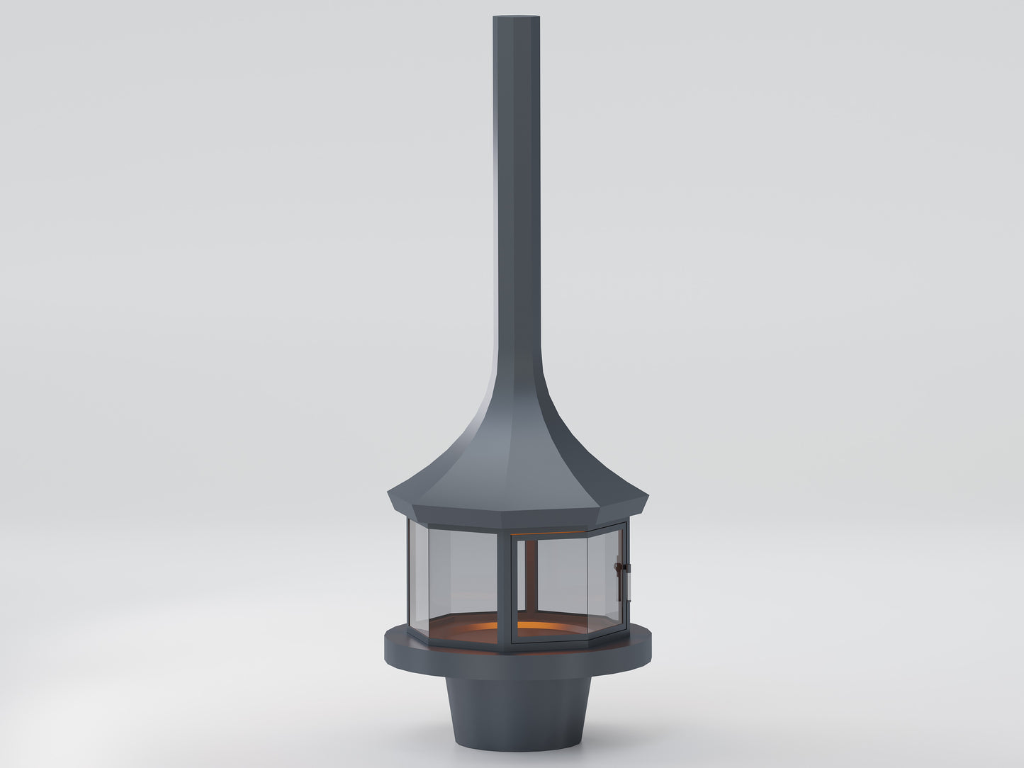 Octagonal Model Medium Fireplace 90X90 