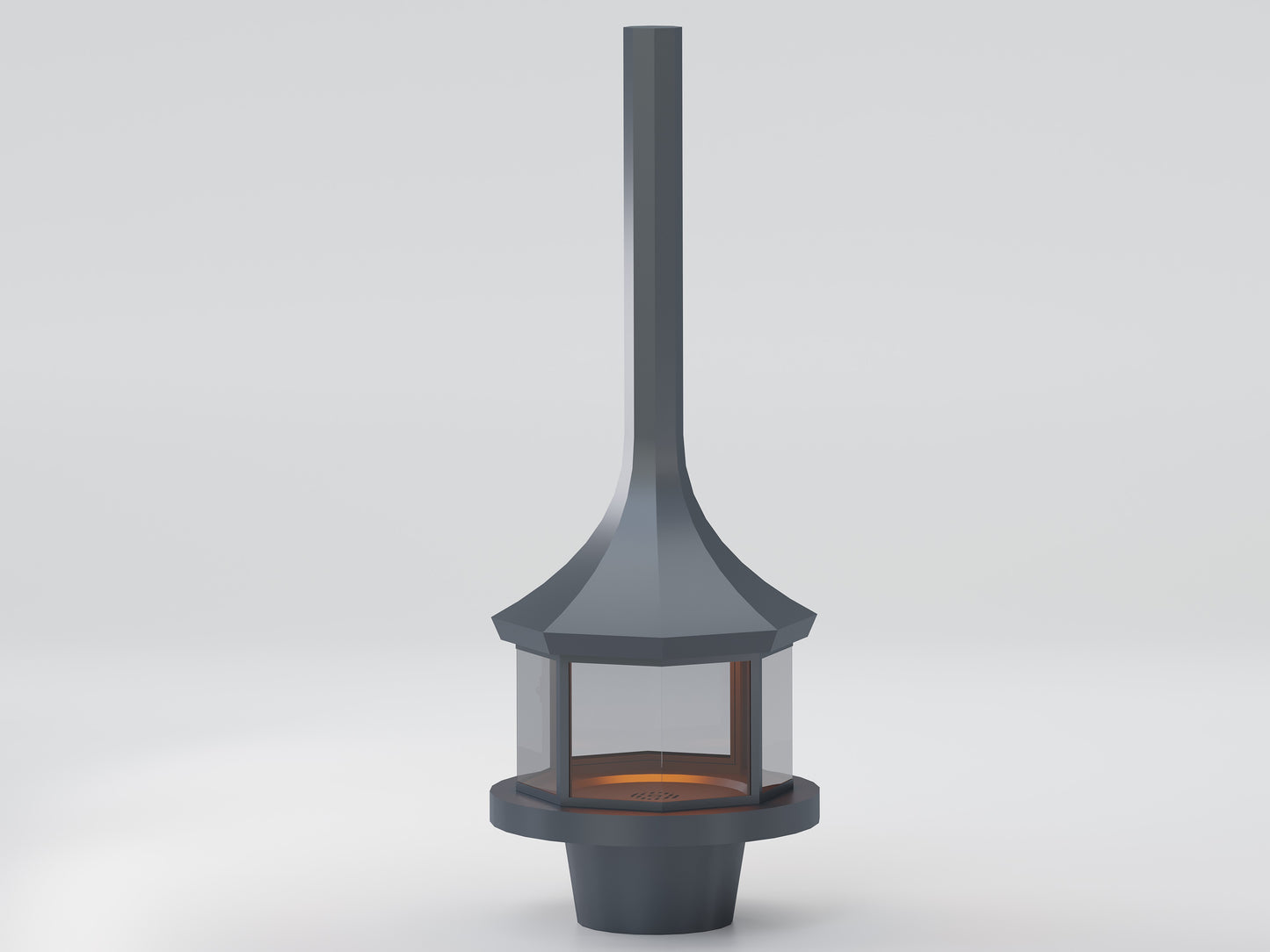 Octagonal Model Medium Fireplace 90X90 