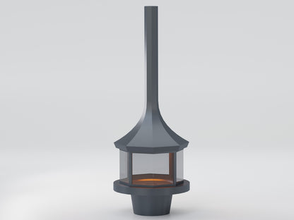 Octagonal Model Medium Fireplace 70X70 