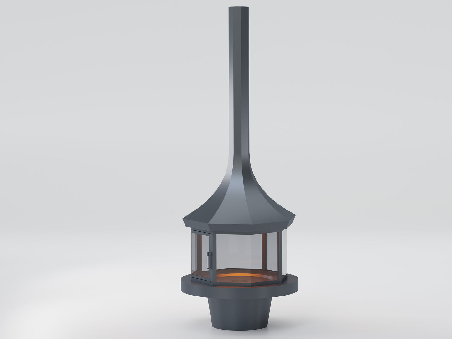 Octagonal Model Medium Fireplace 100X100 