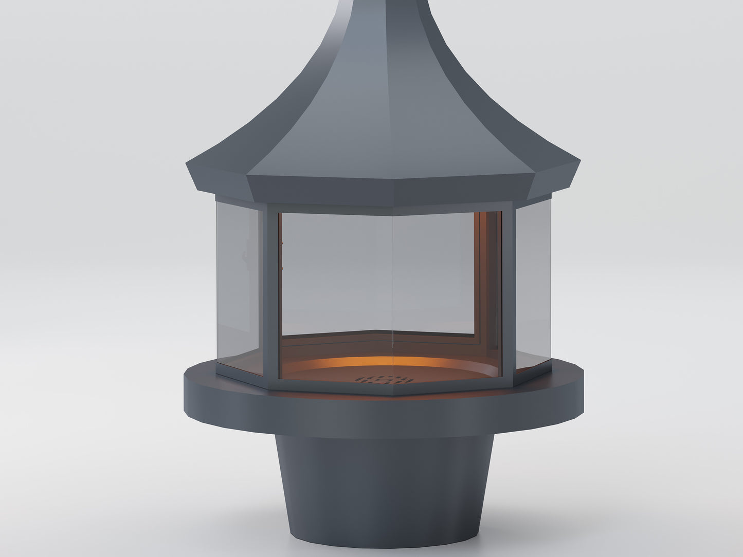 Octagonal Model Medium Fireplace 100X100 