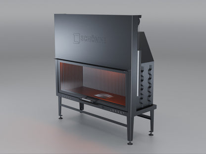 130 cm Flat Open Elevated Fireplace Chamber 