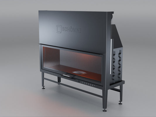 150 cm Flat Open Elevated Fireplace Chamber 