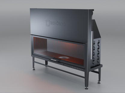 160 cm Flat Open Elevated Fireplace Chamber 