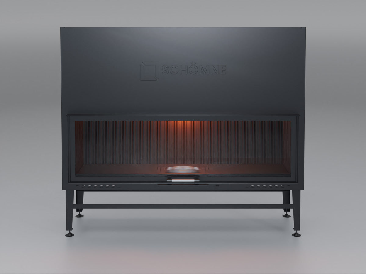 160 cm Flat Open Elevated Fireplace Chamber 