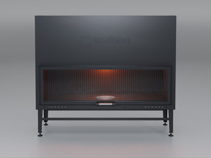 160 cm Flat Open Elevated Fireplace Chamber 