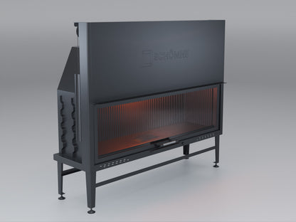 160 cm Flat Open Elevated Fireplace Chamber 