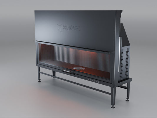 190 cm Flat Open Elevated Fireplace Chamber 