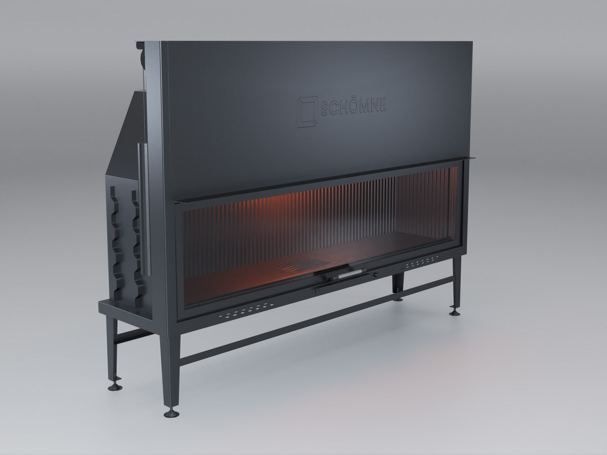 190 cm Flat Open Elevated Fireplace Chamber 