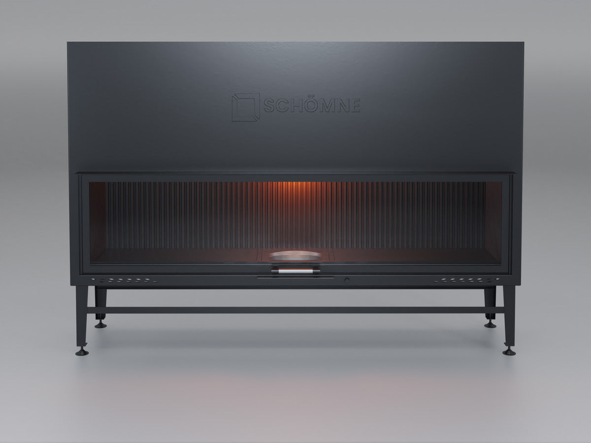 200 cm Flat Open Elevated Fireplace Chamber 