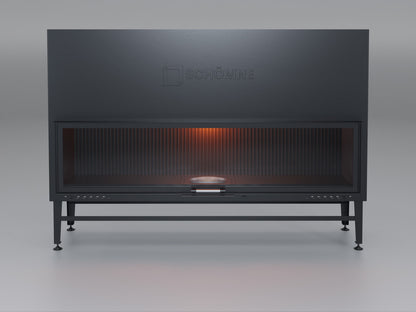 200 cm Flat Open Elevated Fireplace Chamber 